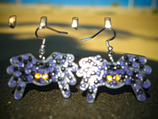 Glow In The Dark Spider Earrings