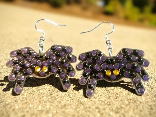Glow In The Dark Spider Earrings