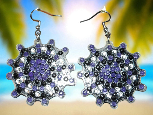 Glow In The Dark Spider Web Earrings