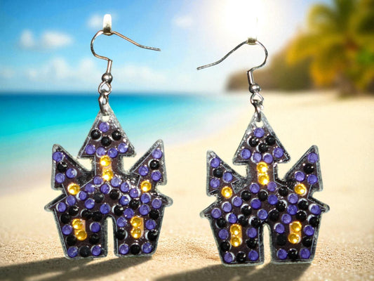 Glow In The Dark Spooky House Earrings