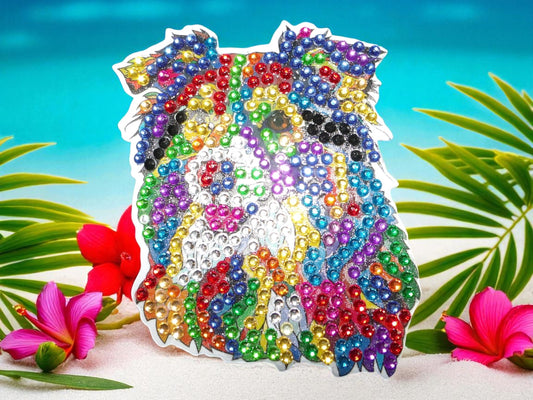 Colorful Dog Face Magnet