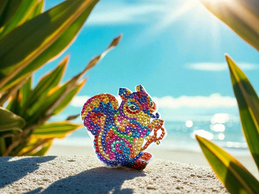 Colorful Squirrel Magnet