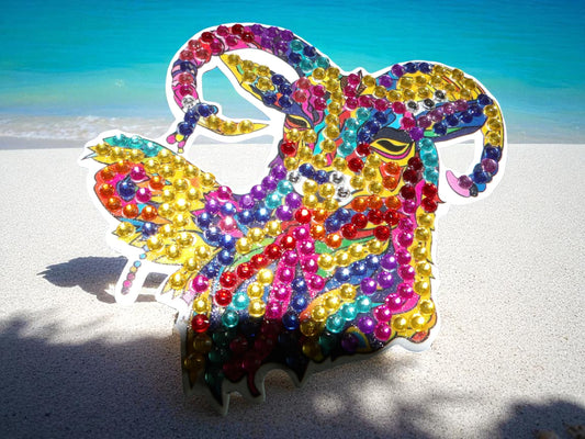 Colorful Ram's Head Magnet