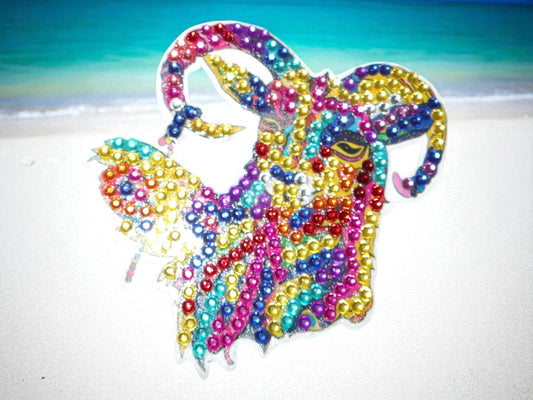 Colorful Ram's Head Magnet