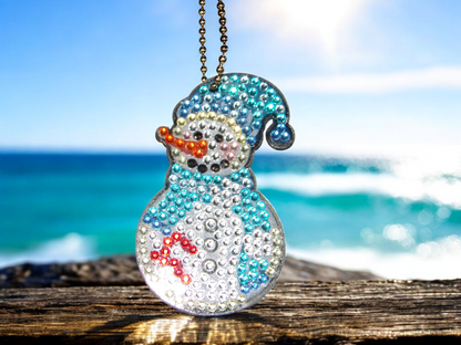 Bouncy Blue Snowman Keychain