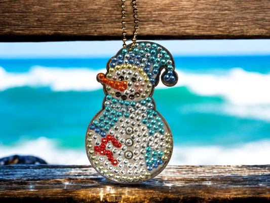 Bouncy Blue Snowman Keychain