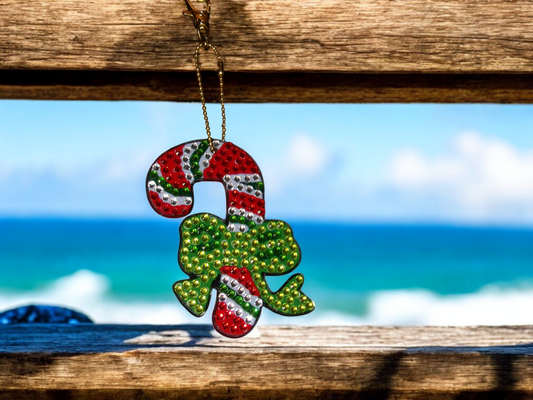 Candy Cane Keychain