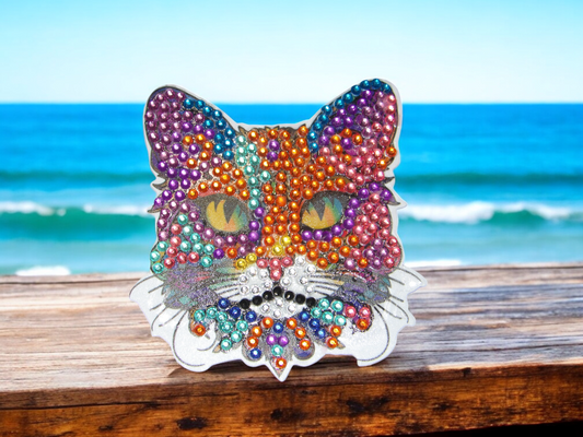 Colorful Cat Face Magnet