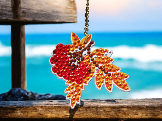 Colorful Maple Leaf Keychain