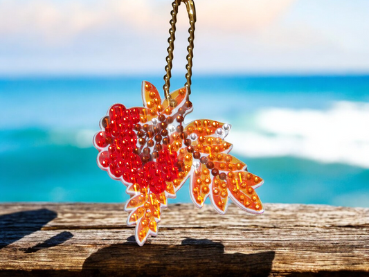 Colorful Maple Leaf Keychain