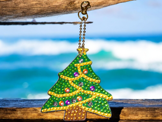 Decorated Tree Keychain