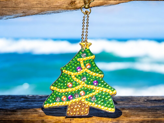 Decorated Tree Keychain