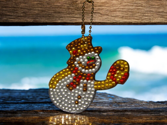 Golden Snowman Keychain