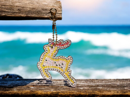 Leaping Deer Keychain