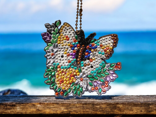 Light Multi-Color Butterfly Keychain