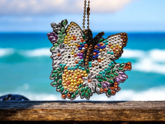 Light Multi-Color Butterfly Keychain
