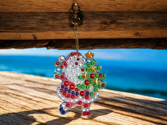 Santa w/Xmas Tree Keychain