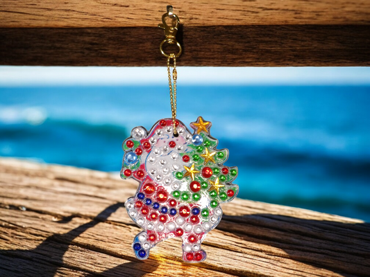 Santa w/Xmas Tree Keychain