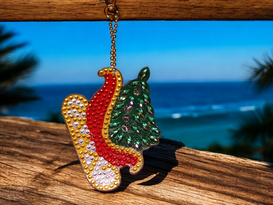 Sleigh w/Xmas Tree Keychain