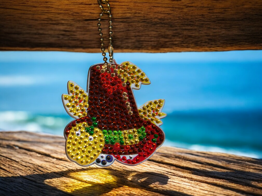 Colorful Thanksgiving Hat Keychain