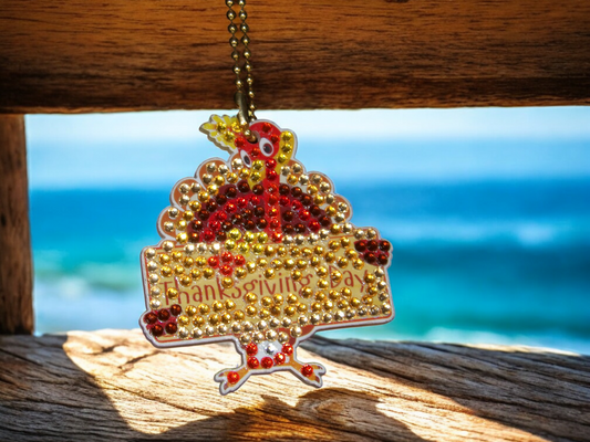 Turkey Thanksgiving Sign Keychain