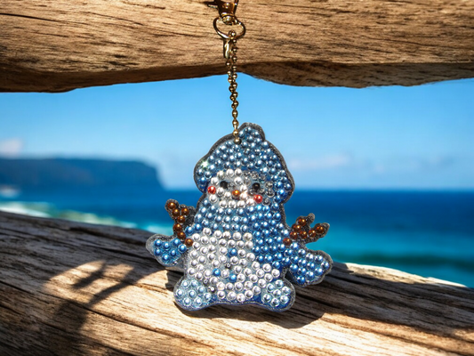 What's Blue Snowman Keychain