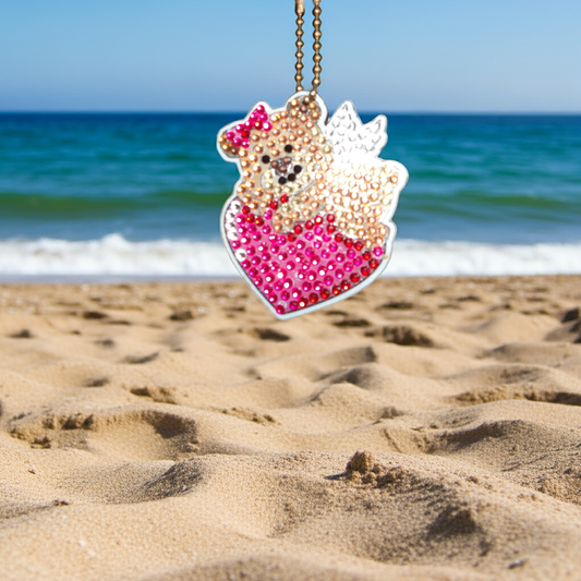 Angel Teddy Bear Keychain